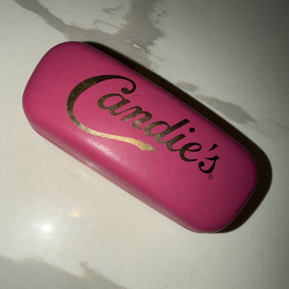 Candies Pink Hardshell Glasses Case Holder Glass Hard Shell Sunglasses